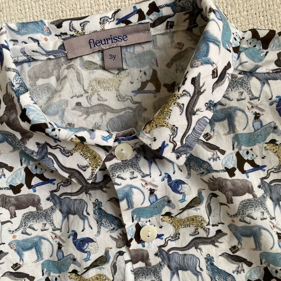 Animal Liberty print onesie shirt, sz 3y - Picture 2 of 5